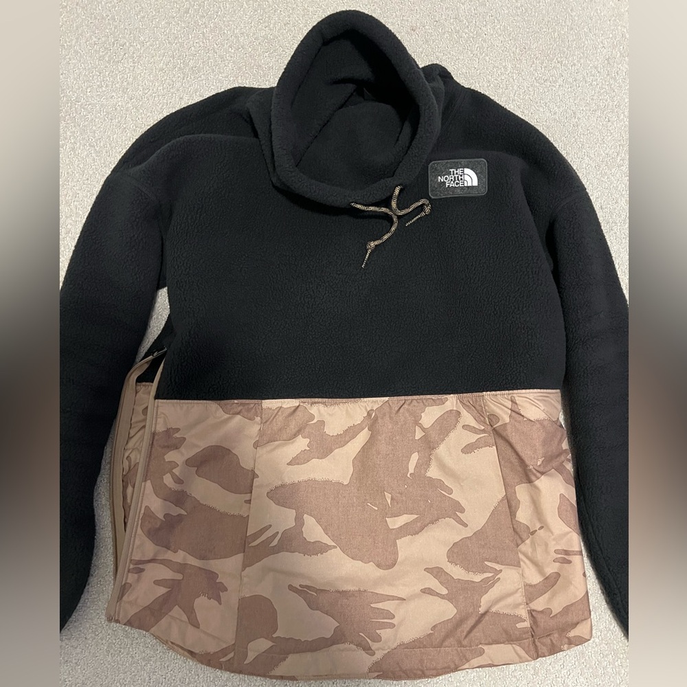 The North Face Black and Brown Camouflage sweatshirt